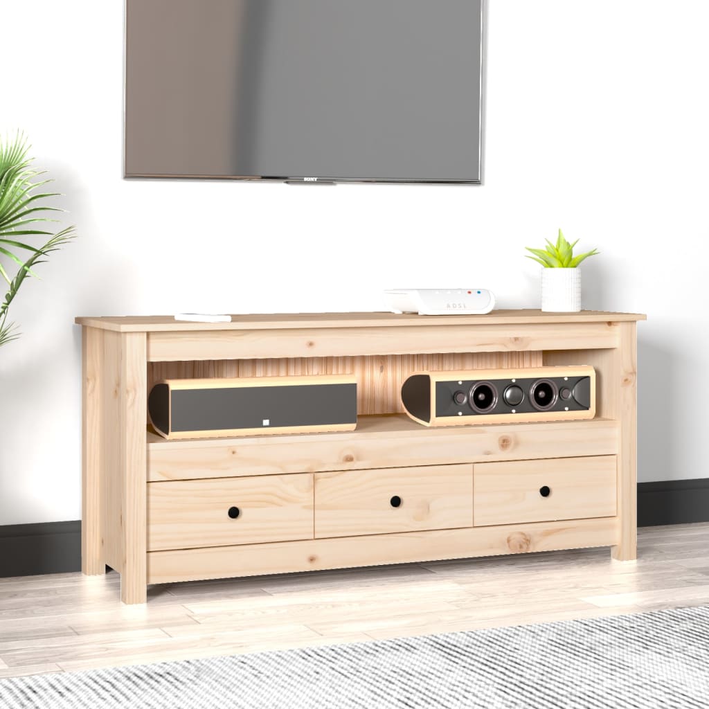 Comodă TV, 114x35x52 cm, lemn masiv de pin GartenMobel Dekor