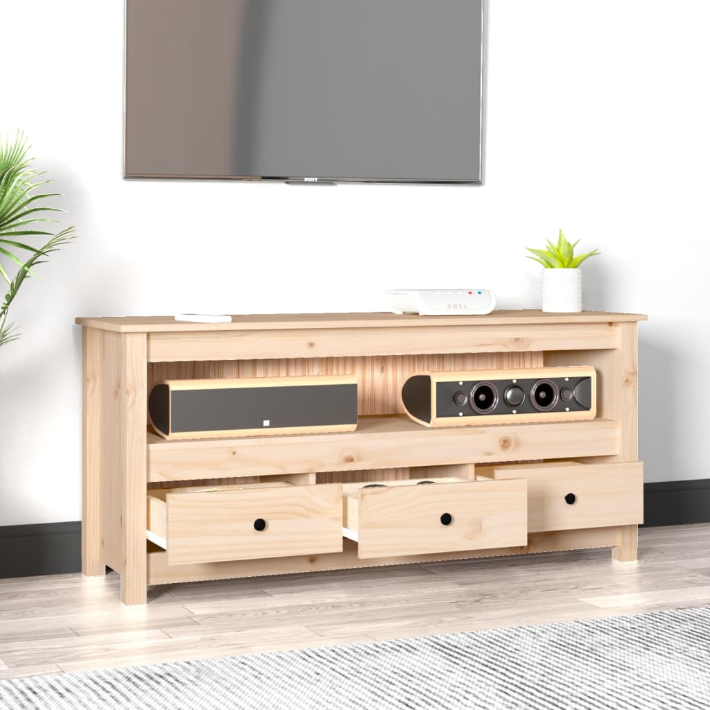 Comodă TV, 114x35x52 cm, lemn masiv de pin GartenMobel Dekor