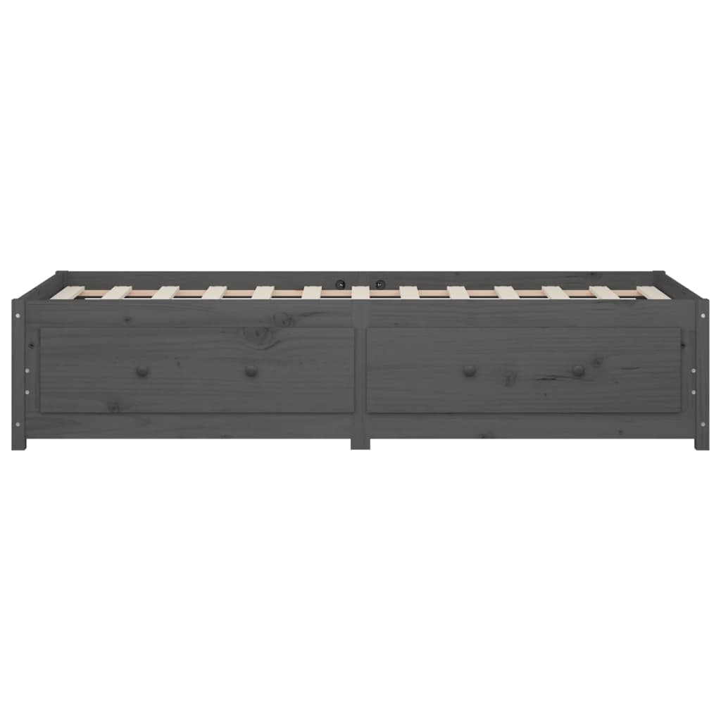 Pat de zi, gri, 90x200 cm, lemn masiv de pin GartenMobel Dekor