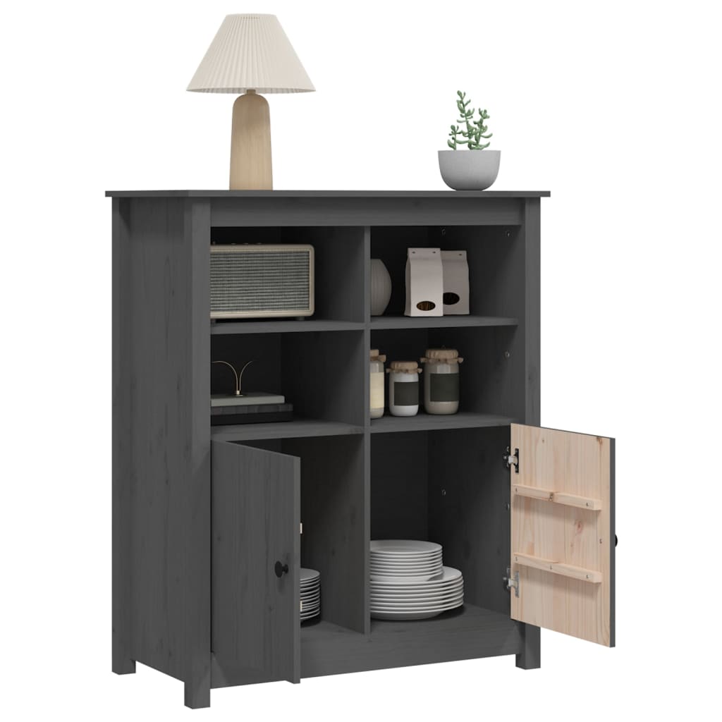 Servantă, gri, 83x41,5x100 cm, lemn masiv de pin GartenMobel Dekor