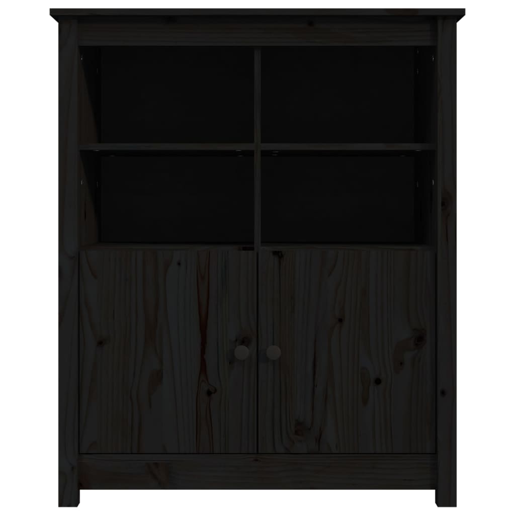 Servantă, negru, 83x41,5x100 cm, lemn masiv de pin GartenMobel Dekor