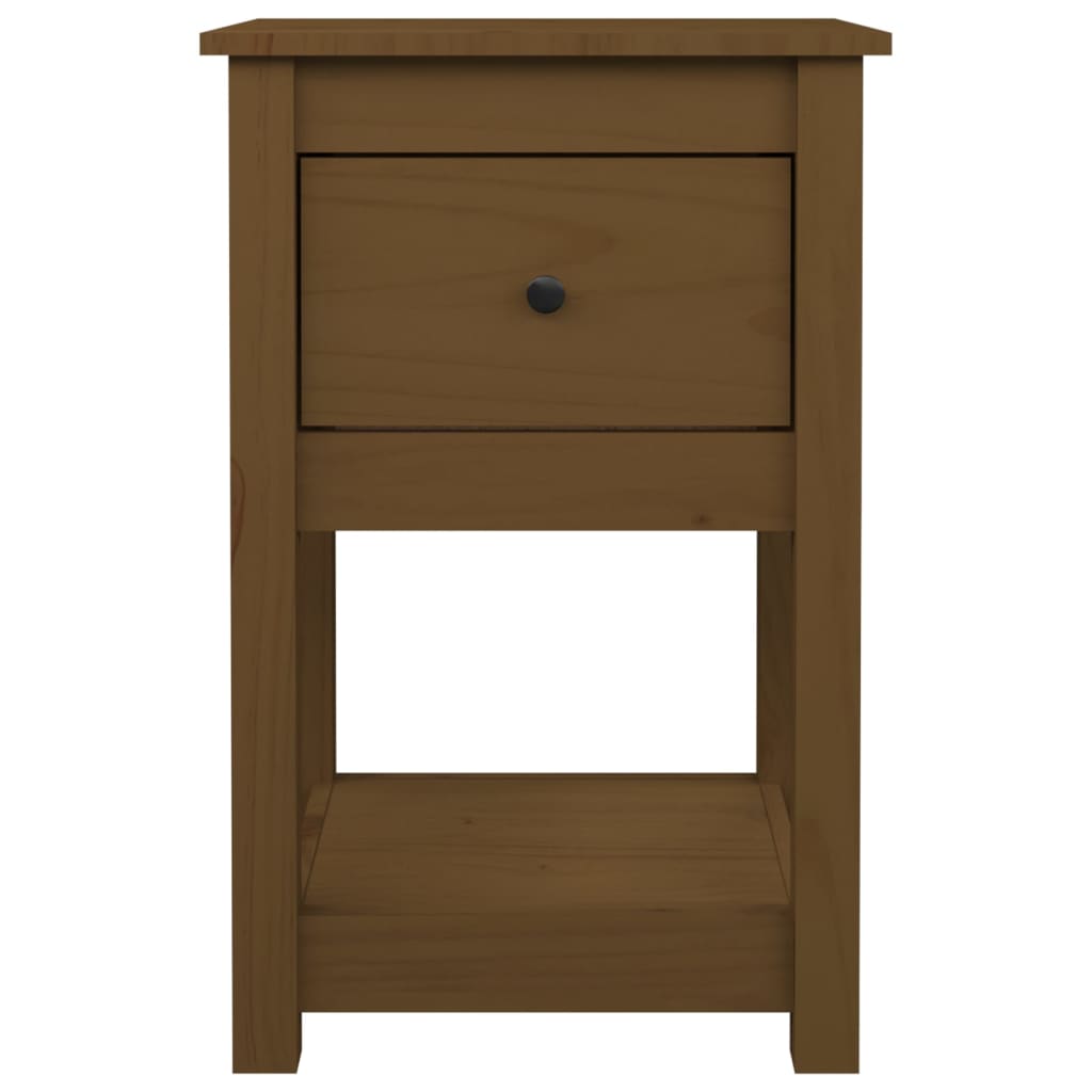 Noptiere, 2 buc, maro miere, 40x35x61,5 cm, lemn masiv de pin GartenMobel Dekor