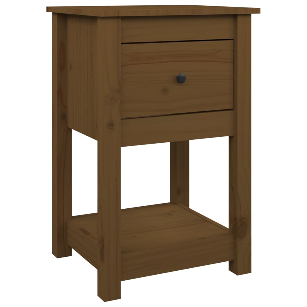 Noptiere, 2 buc, maro miere, 40x35x61,5 cm, lemn masiv de pin GartenMobel Dekor