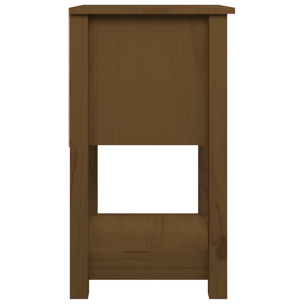 Noptiere, 2 buc, maro miere, 40x35x61,5 cm, lemn masiv de pin GartenMobel Dekor