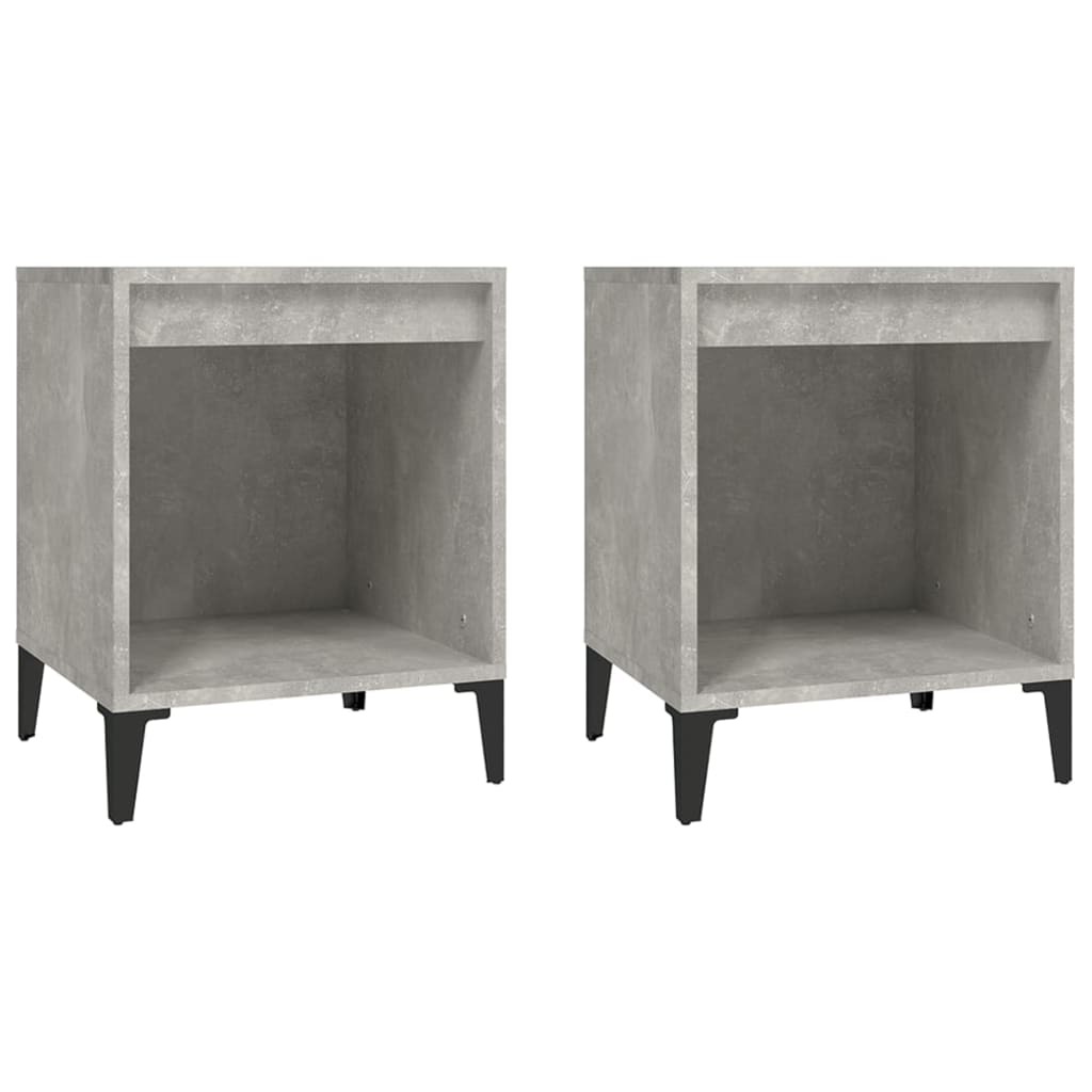 Noptiere, 2 buc., gri beton, 40x35x50 cm GartenMobel Dekor