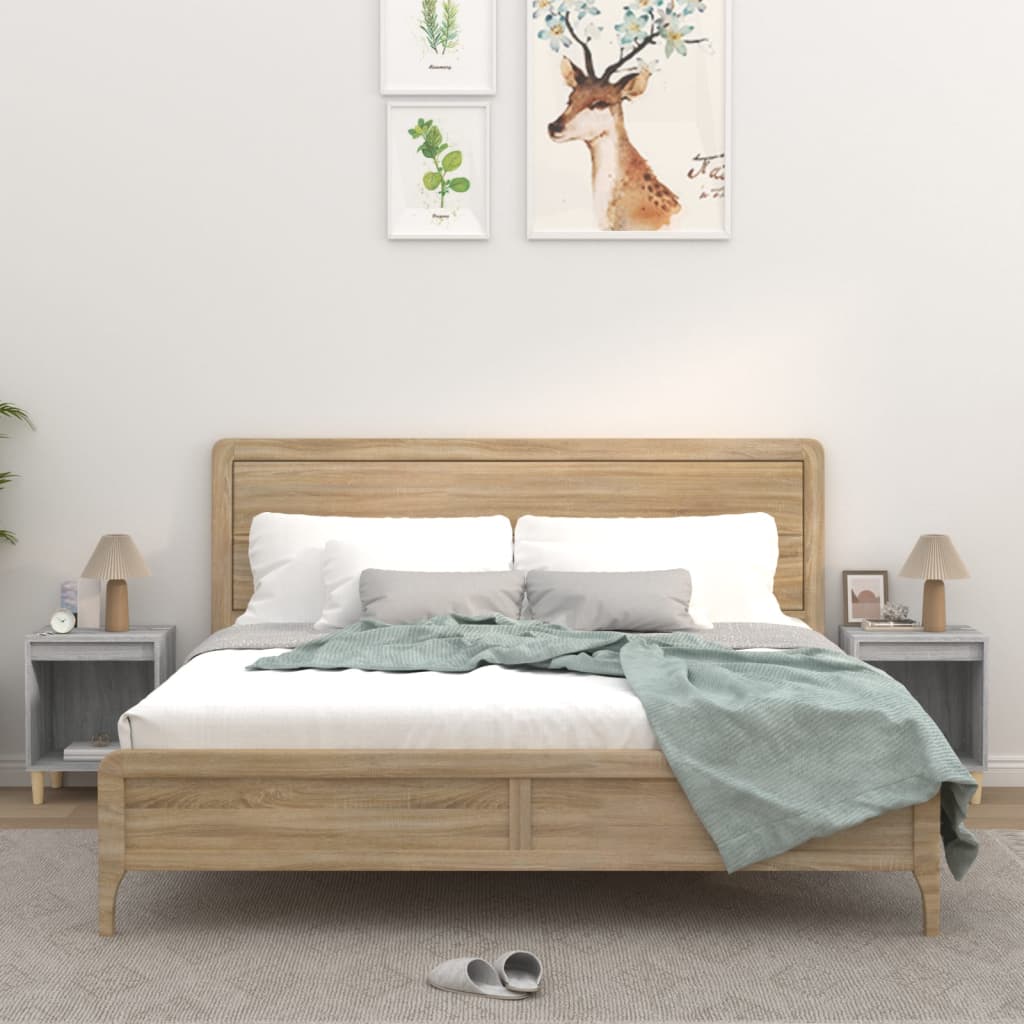 Noptiere, 2 buc., gri sonoma, 40x35x50 cm GartenMobel Dekor