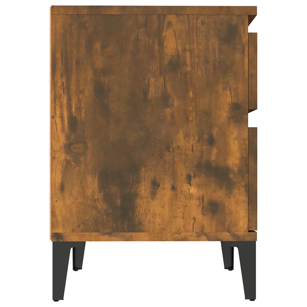 Noptiere, 2 buc., stejar fumuriu, 40x35x50 cm GartenMobel Dekor