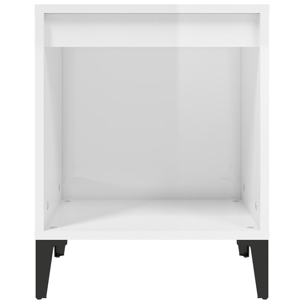 Noptiere, alb extralucios, 40x35x50 cm GartenMobel Dekor
