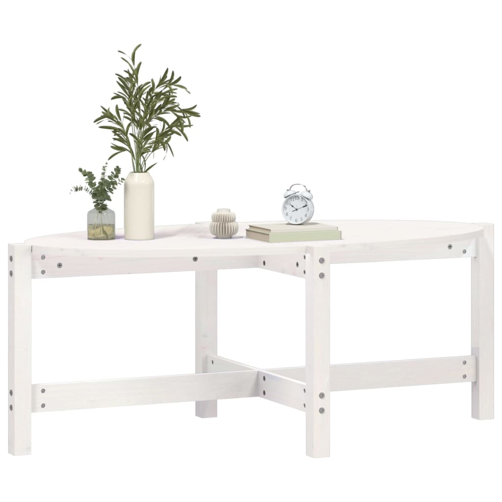 Măsuță de cafea, alb, 118x63x45 cm, lemn masiv de pin GartenMobel Dekor