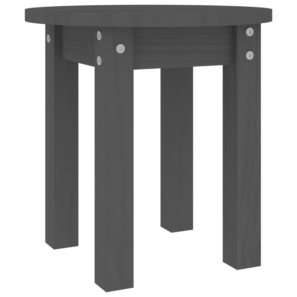 Măsuță de cafea, gri, Ø 35x35 cm, lemn masiv de pin GartenMobel Dekor