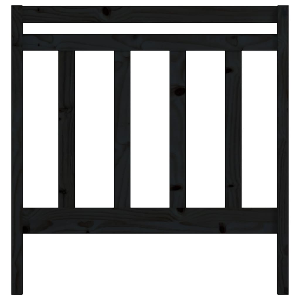 Tăblie de pat, negru, 95x4x100 cm, lemn masiv de pin GartenMobel Dekor