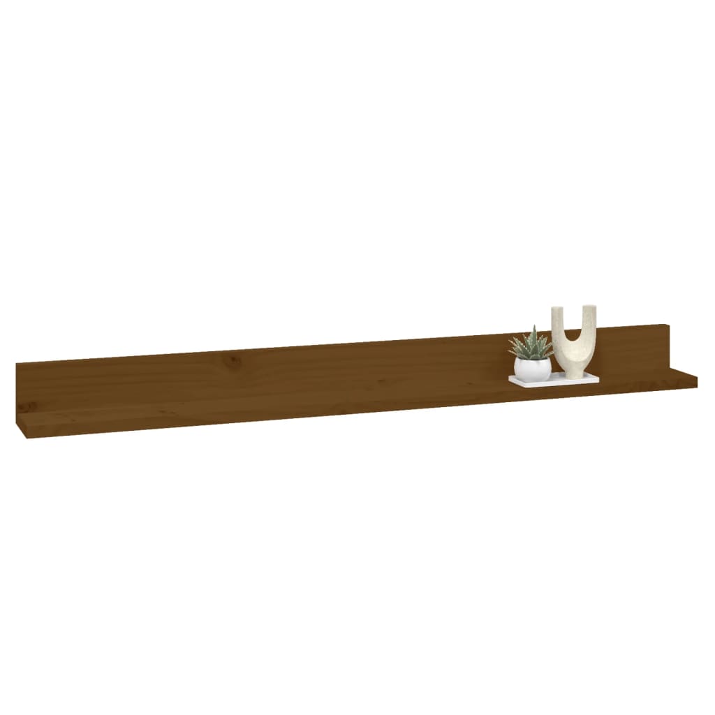 Rafturi de perete 2 buc. maro miere 110x11x9 cm lemn masiv pin GartenMobel Dekor