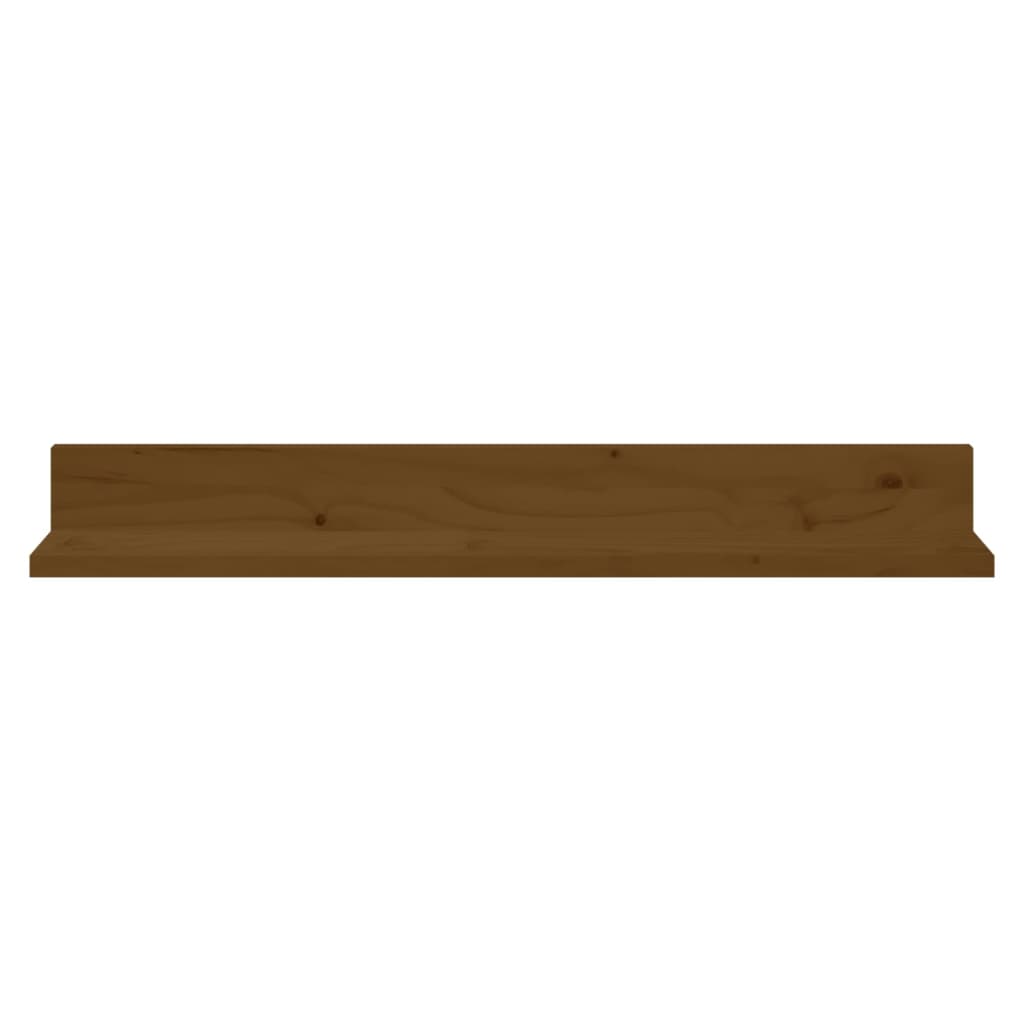 Rafturi de perete 2 buc. maro miere 80x11x9 cm lemn masiv pin GartenMobel Dekor