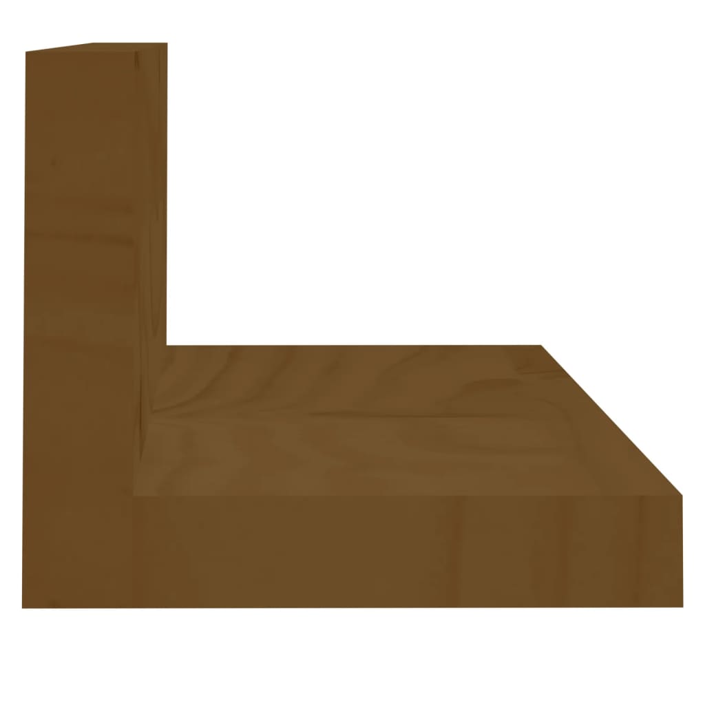 Rafturi de perete 2 buc. maro miere 80x11x9 cm lemn masiv pin GartenMobel Dekor