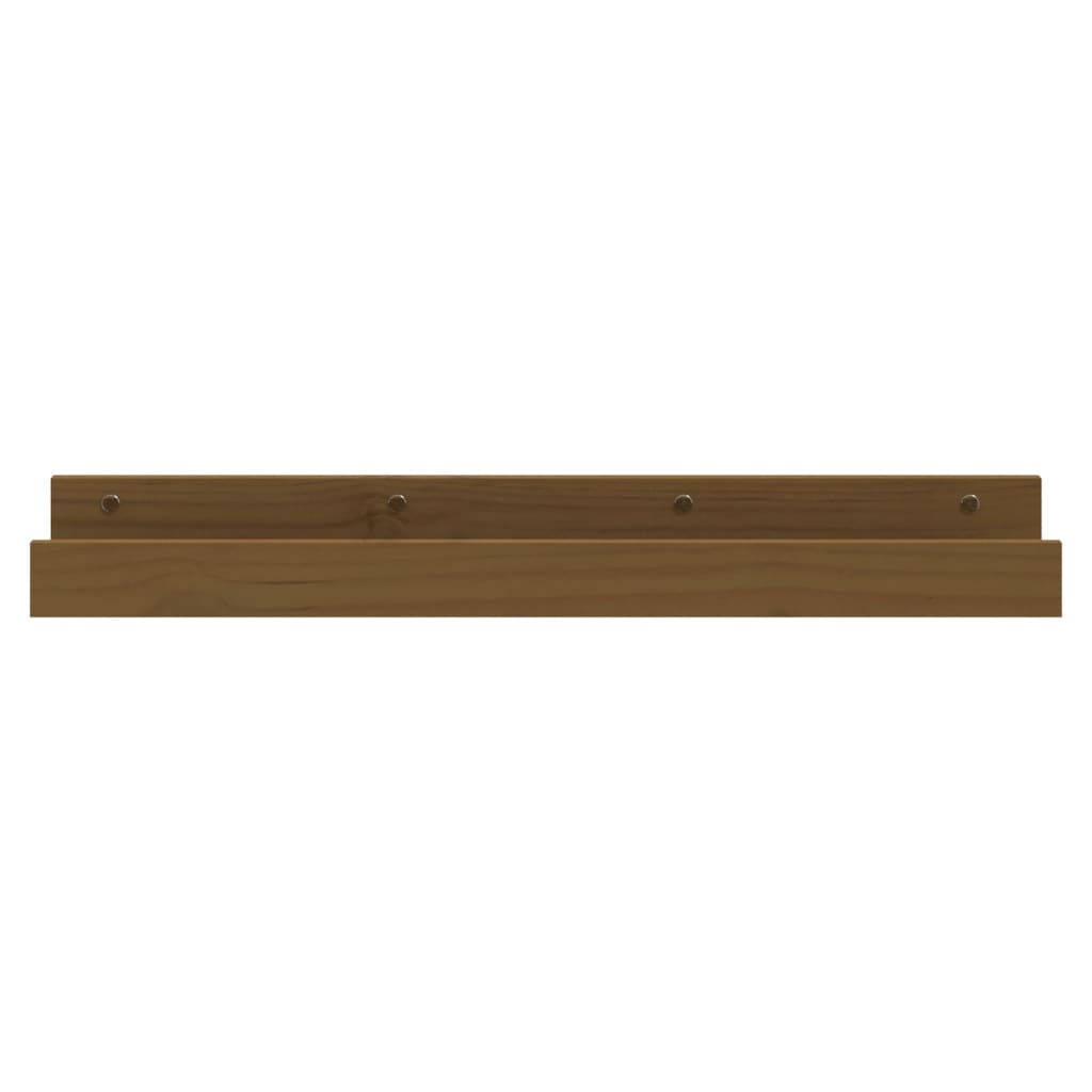 Rafturi de perete 2 buc. maro miere 80x12x9 cm lemn masiv pin GartenMobel Dekor
