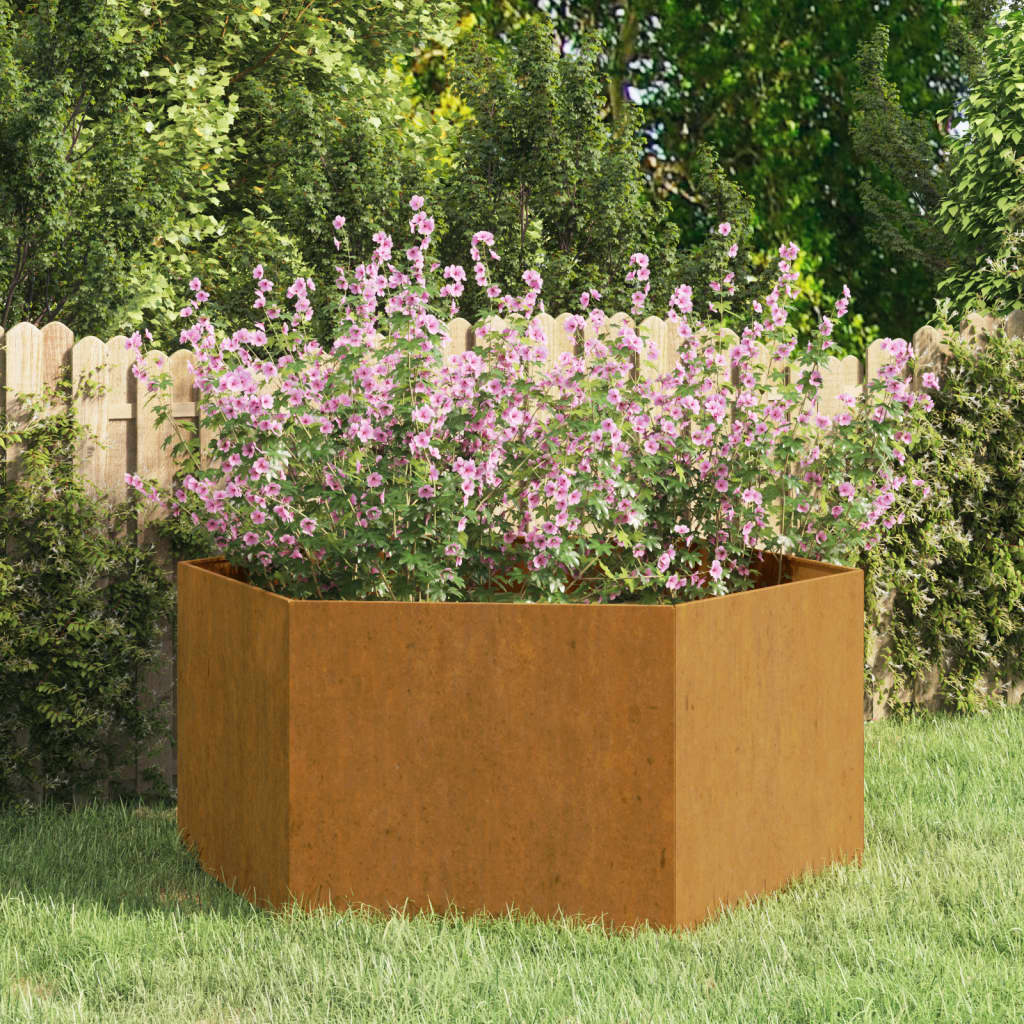 Jardinieră, ruginiu, 90x90x45 cm, oțel corten GartenMobel Dekor