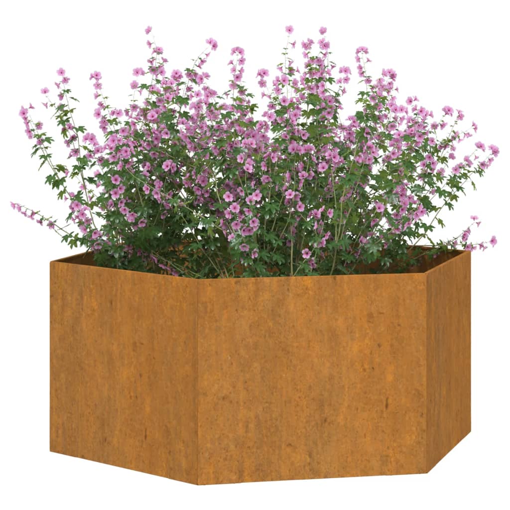 Jardinieră, ruginiu, 90x90x45 cm, oțel corten GartenMobel Dekor
