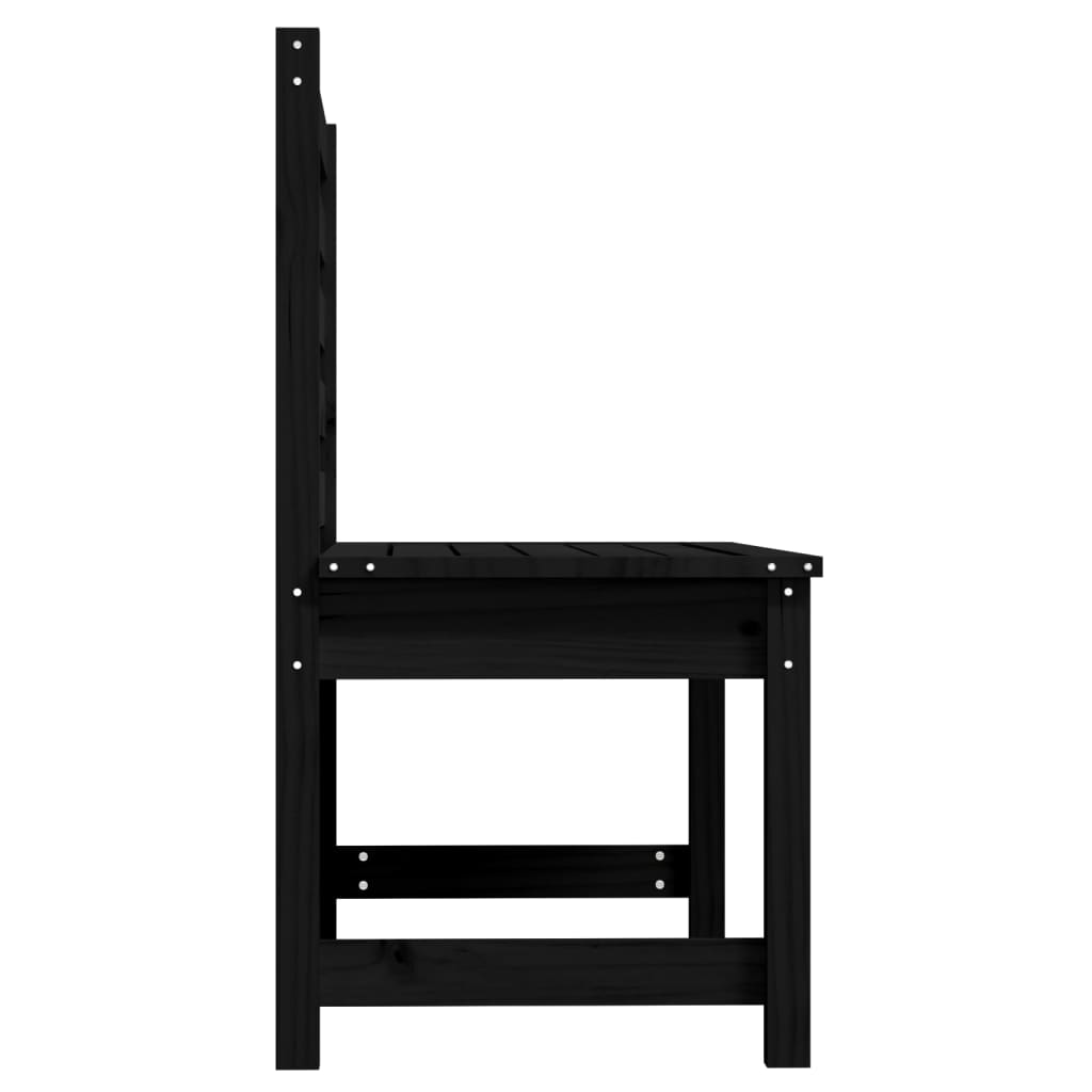 Bancă de grădină, negru, 109 cm, lemn masiv de pin GartenMobel Dekor