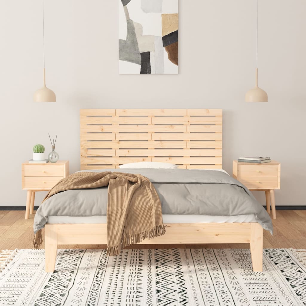 Tăblie de pat pentru perete, 126x3x63 cm, lemn masiv de pin GartenMobel Dekor