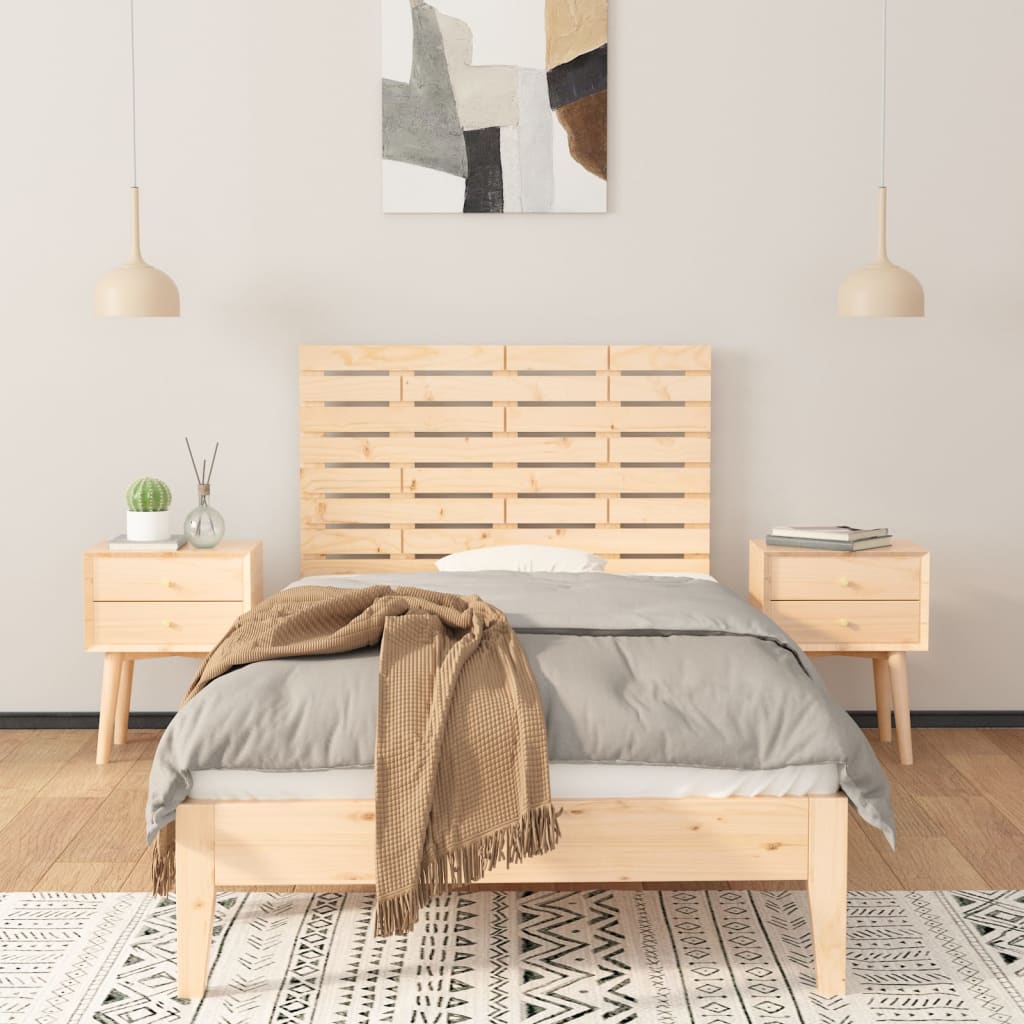 Tăblie de pat pentru perete, 81x3x63 cm, lemn masiv de pin GartenMobel Dekor
