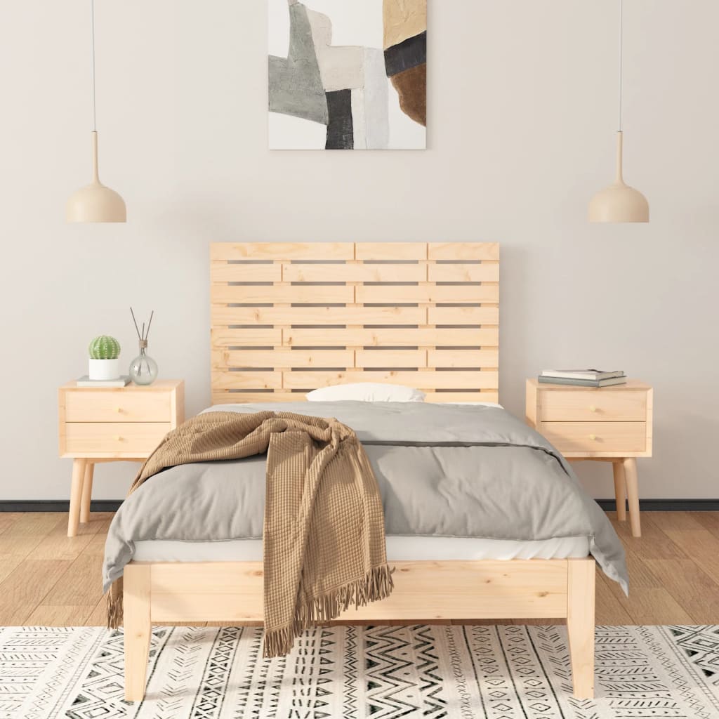 Tăblie de pat pentru perete, 96x3x63 cm, lemn masiv de pin GartenMobel Dekor