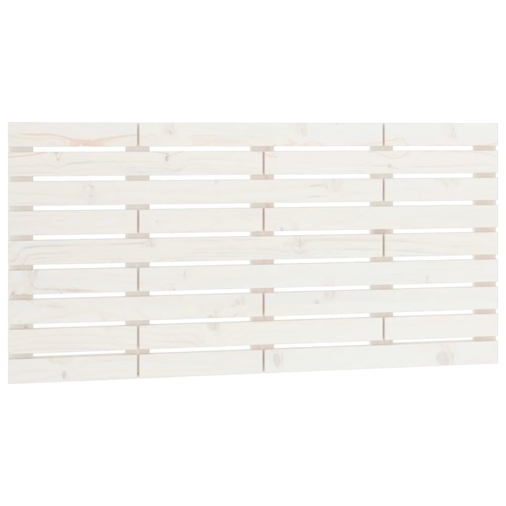 Tăblie de pat pentru perete, alb, 126x3x63 cm, lemn masiv pin GartenMobel Dekor