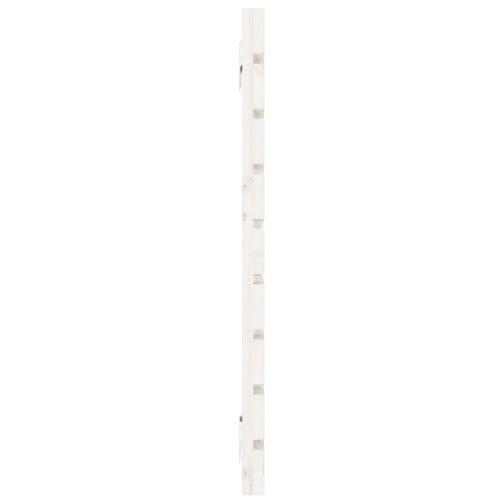 Tăblie de pat pentru perete, alb, 126x3x63 cm, lemn masiv pin GartenMobel Dekor