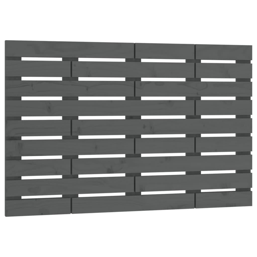 Tăblie de pat pentru perete, gri, 106x3x63 cm, lemn masiv pin GartenMobel Dekor
