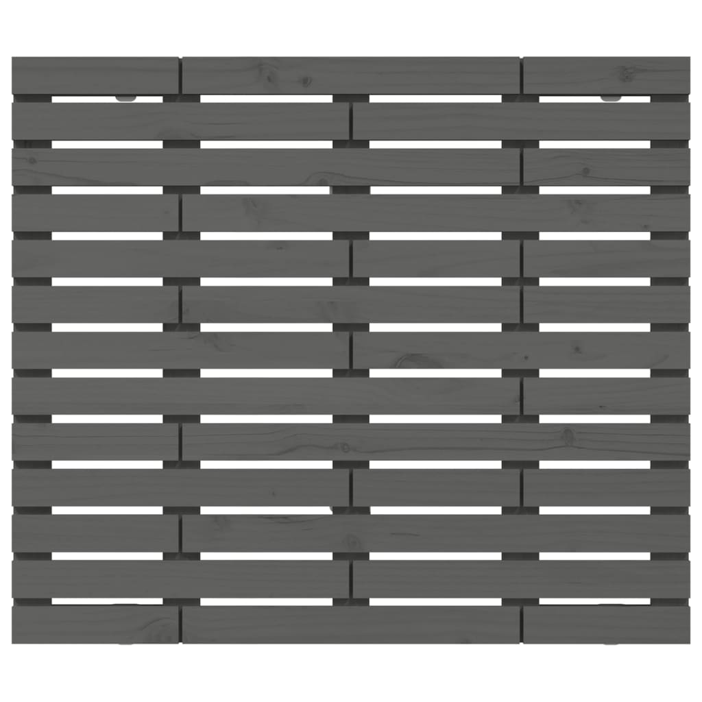 Tăblie de pat pentru perete, gri, 126x3x91,5 cm, lemn masiv pin GartenMobel Dekor