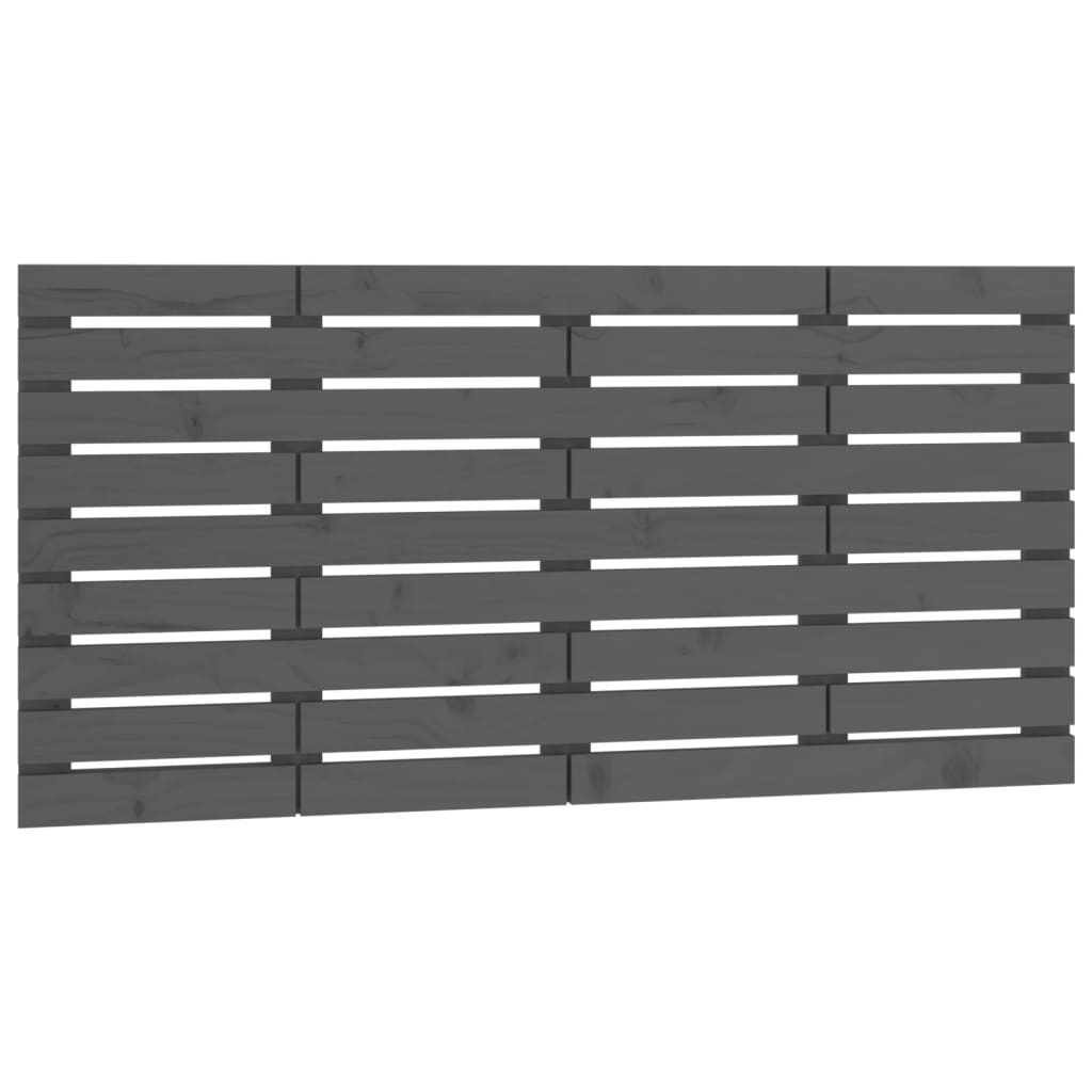 Tăblie de pat pentru perete, gri, 156x3x63 cm, lemn masiv pin GartenMobel Dekor