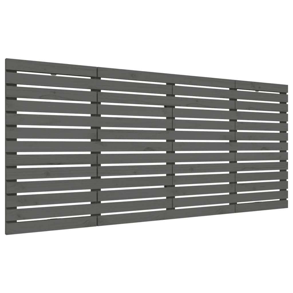 Tăblie de pat pentru perete, gri, 156x3x91,5 cm, lemn masiv pin GartenMobel Dekor