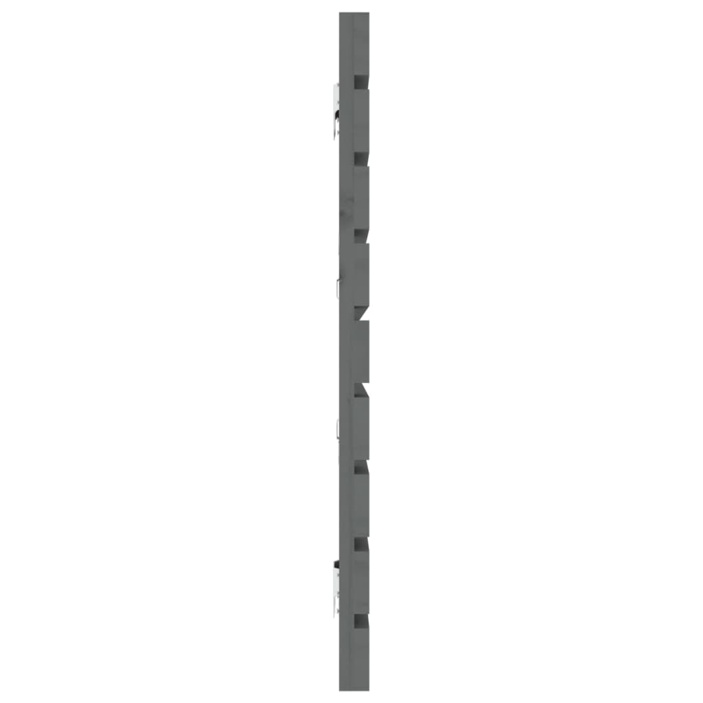 Tăblie de pat pentru perete, gri, 206x3x63 cm, lemn masiv pin GartenMobel Dekor