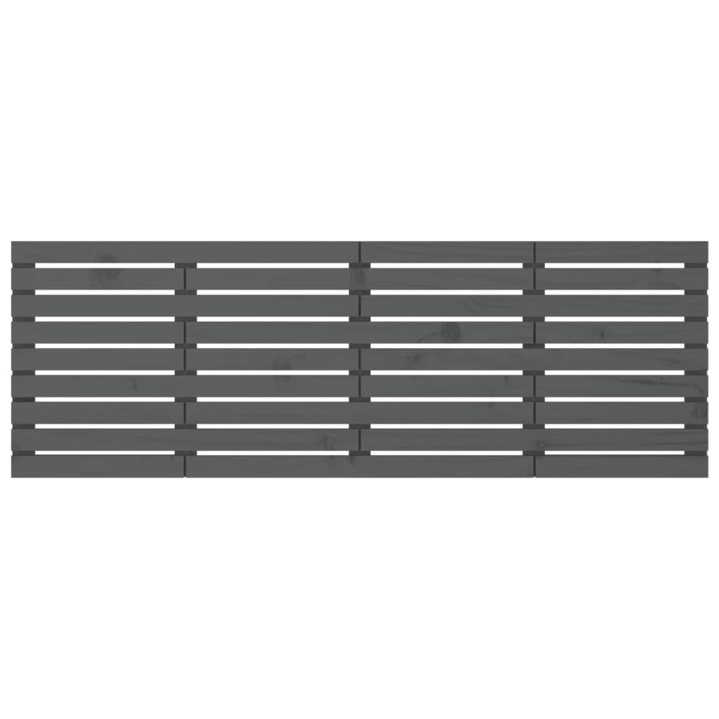 Tăblie de pat pentru perete, gri, 206x3x63 cm, lemn masiv pin GartenMobel Dekor