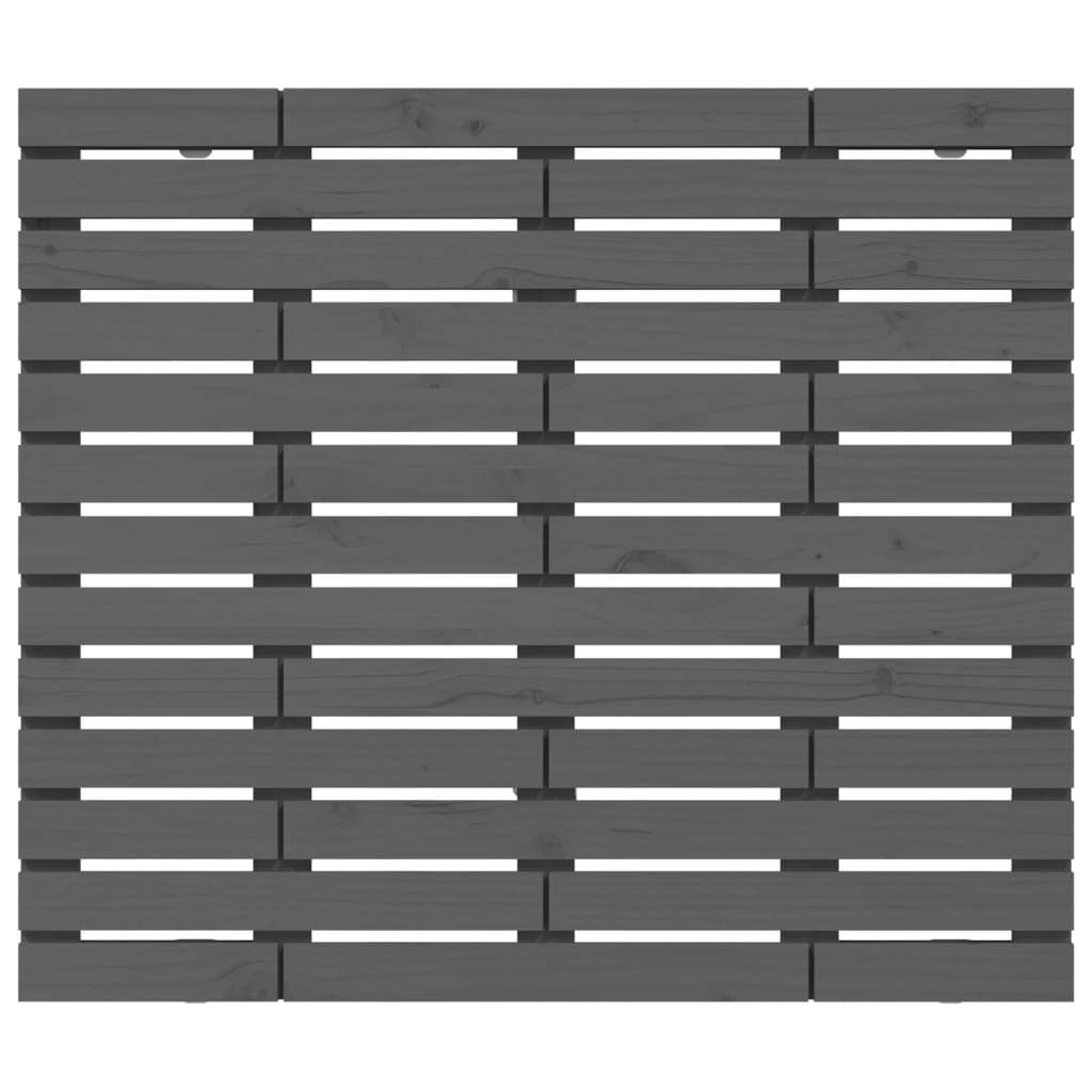 Tăblie de pat pentru perete, gri, 81x3x91,5 cm, lemn masiv pin GartenMobel Dekor