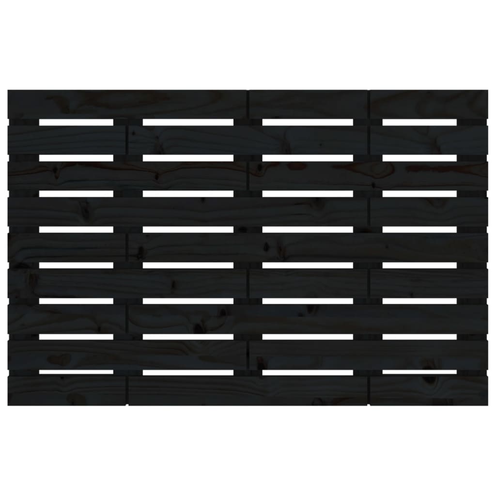Tăblie de pat pentru perete, negru, 106x3x63 cm, lemn masiv pin GartenMobel Dekor