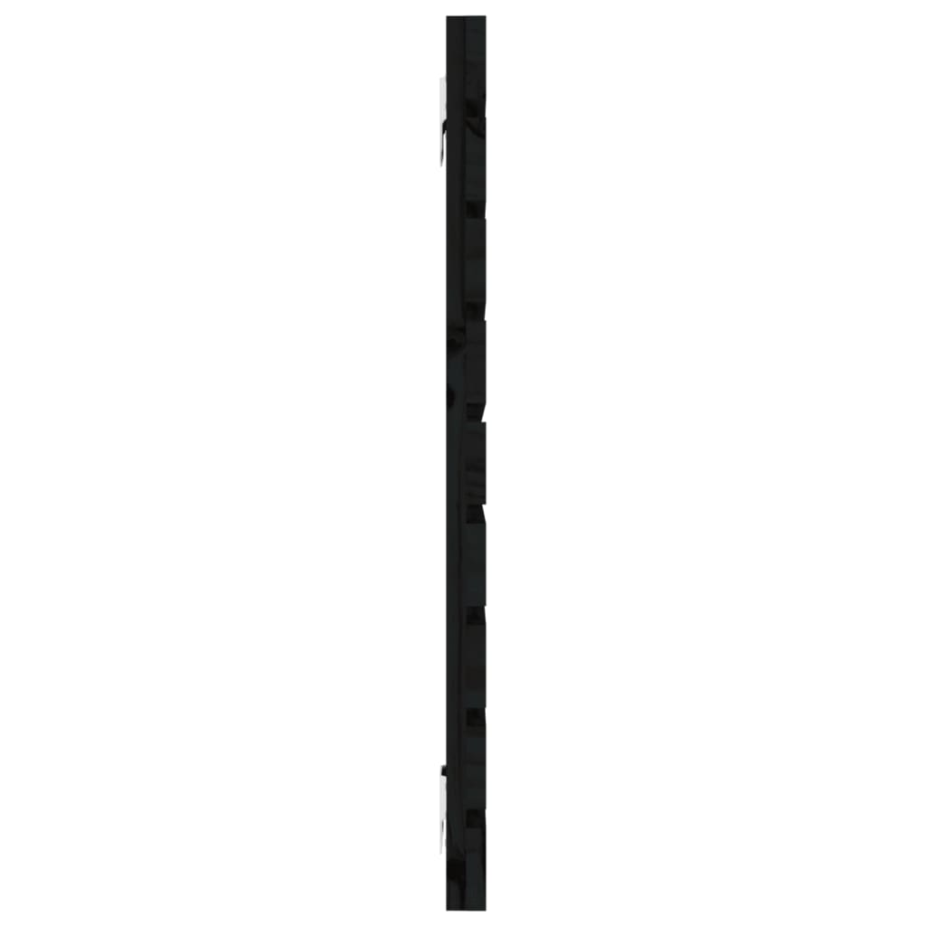 Tăblie de pat pentru perete, negru, 126x3x63 cm, lemn masiv pin GartenMobel Dekor