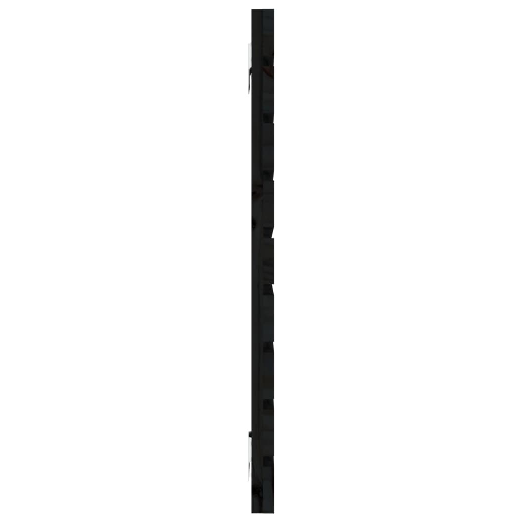 Tăblie de pat pentru perete, negru, 146x3x63 cm, lemn masiv pin GartenMobel Dekor