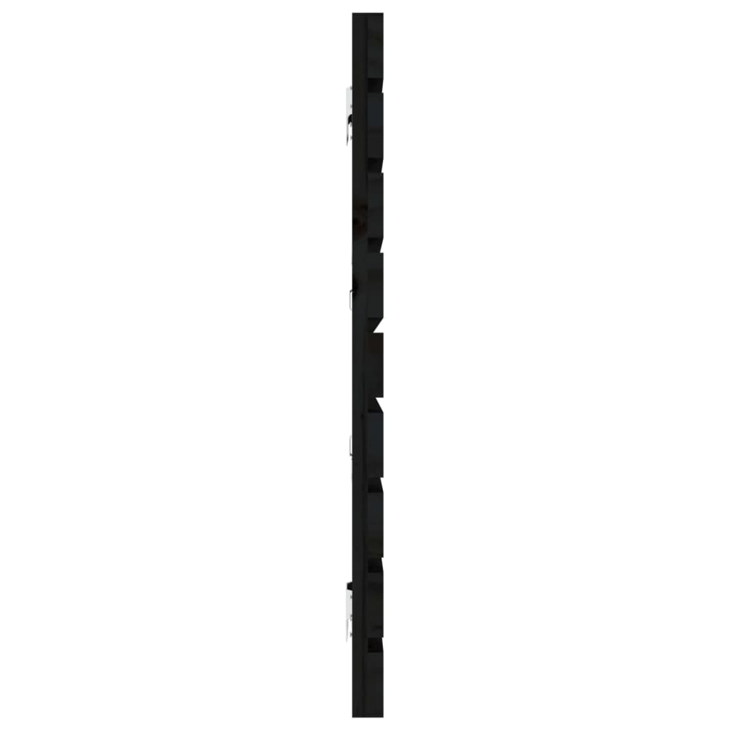 Tăblie de pat pentru perete, negru, 166x3x63 cm, lemn masiv pin GartenMobel Dekor