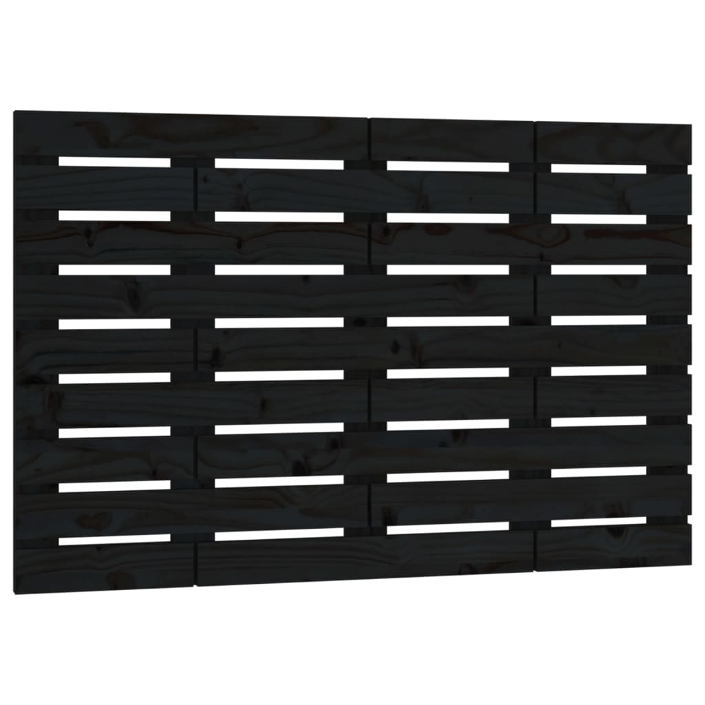 Tăblie de pat pentru perete, negru, 81x3x63 cm, lemn masiv pin GartenMobel Dekor