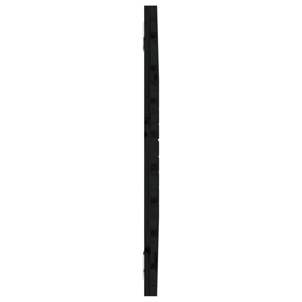 Tăblie de pat pentru perete, negru, 81x3x63 cm, lemn masiv pin GartenMobel Dekor
