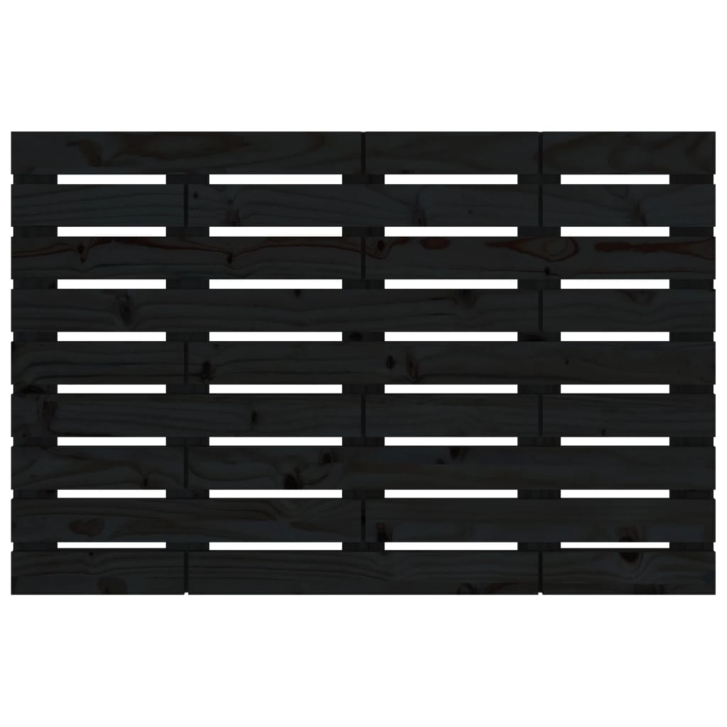 Tăblie de pat pentru perete, negru, 81x3x63 cm, lemn masiv pin GartenMobel Dekor