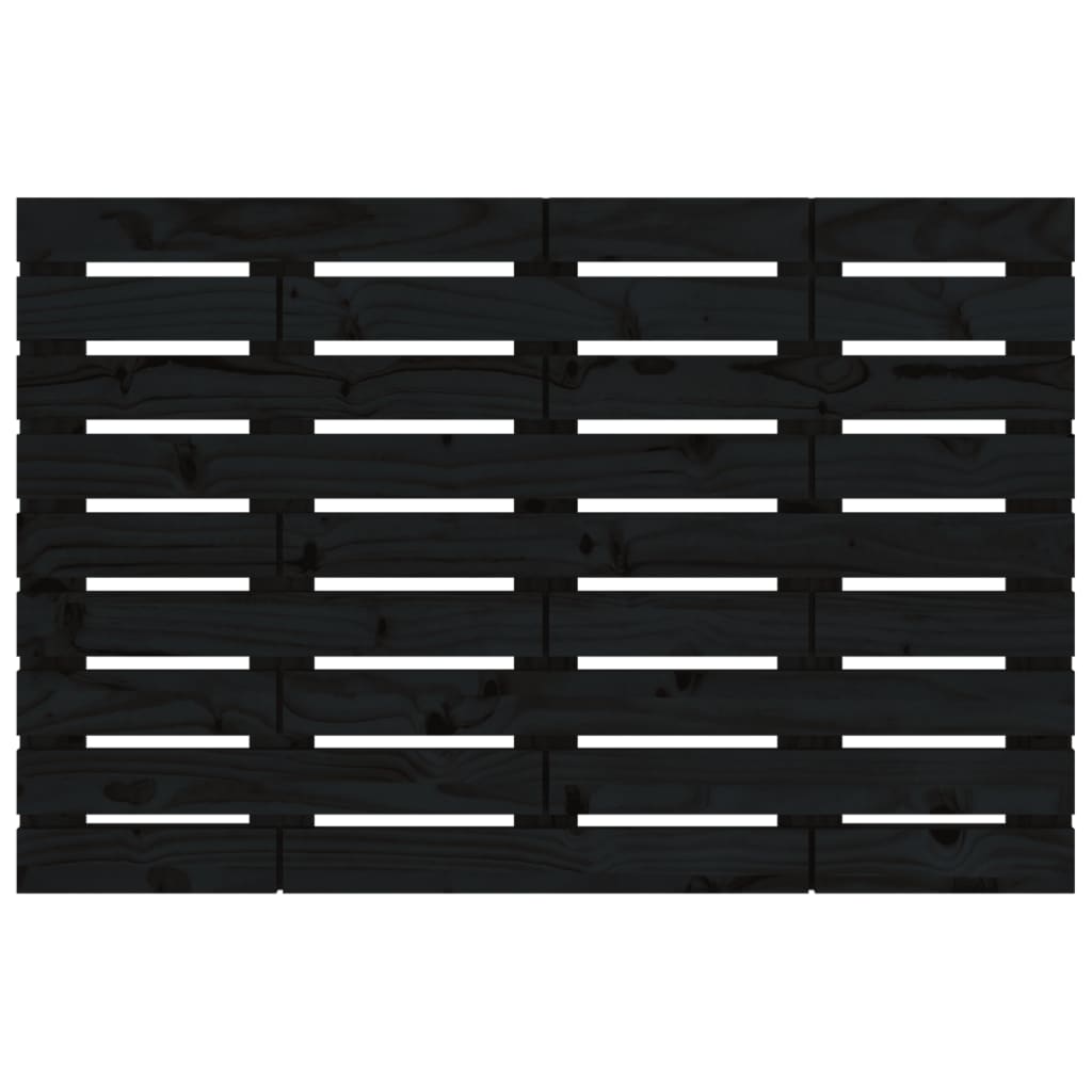 Tăblie de pat pentru perete, negru, 96x3x63 cm, lemn masiv pin GartenMobel Dekor