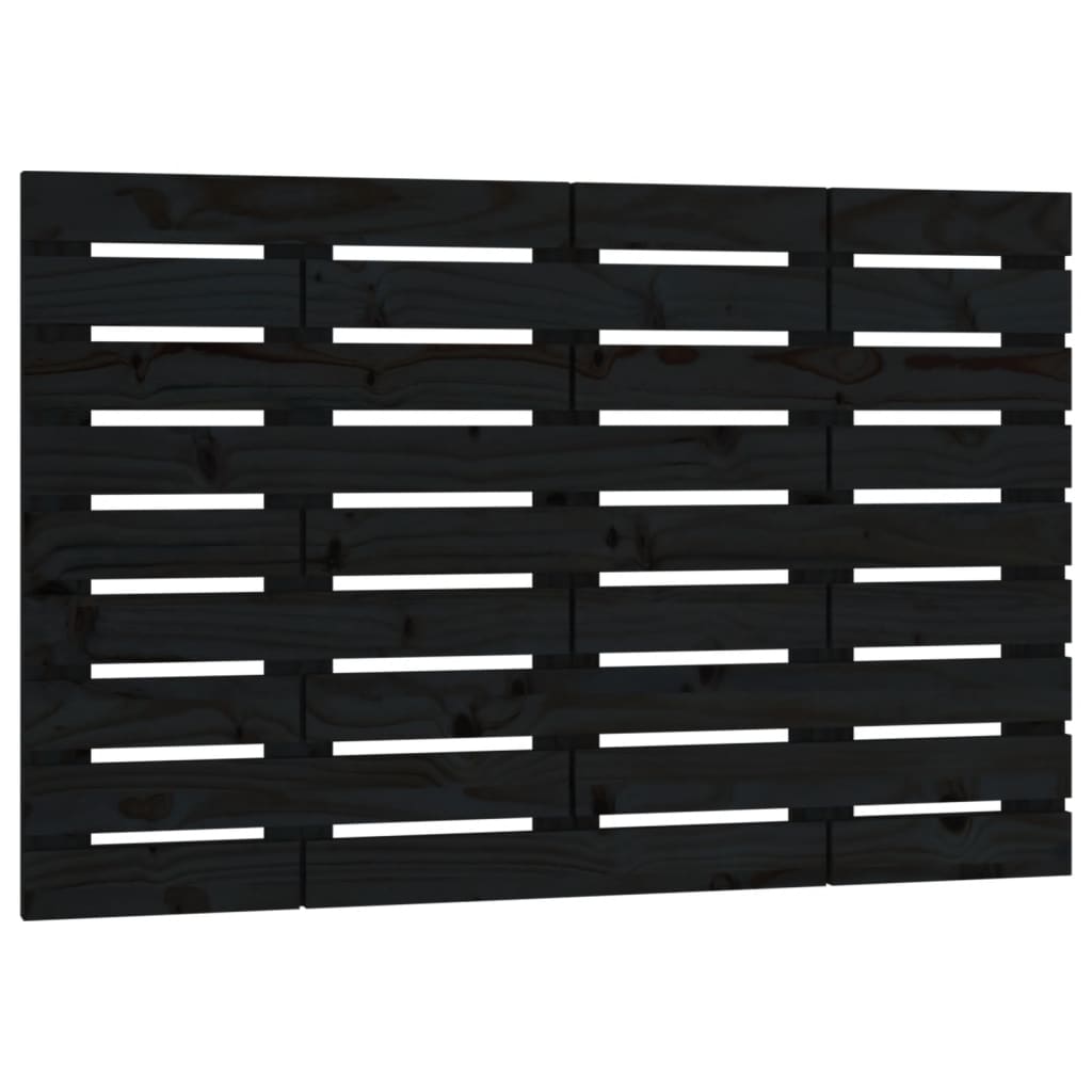 Tăblie de pat pentru perete, negru, 96x3x63 cm, lemn masiv pin GartenMobel Dekor