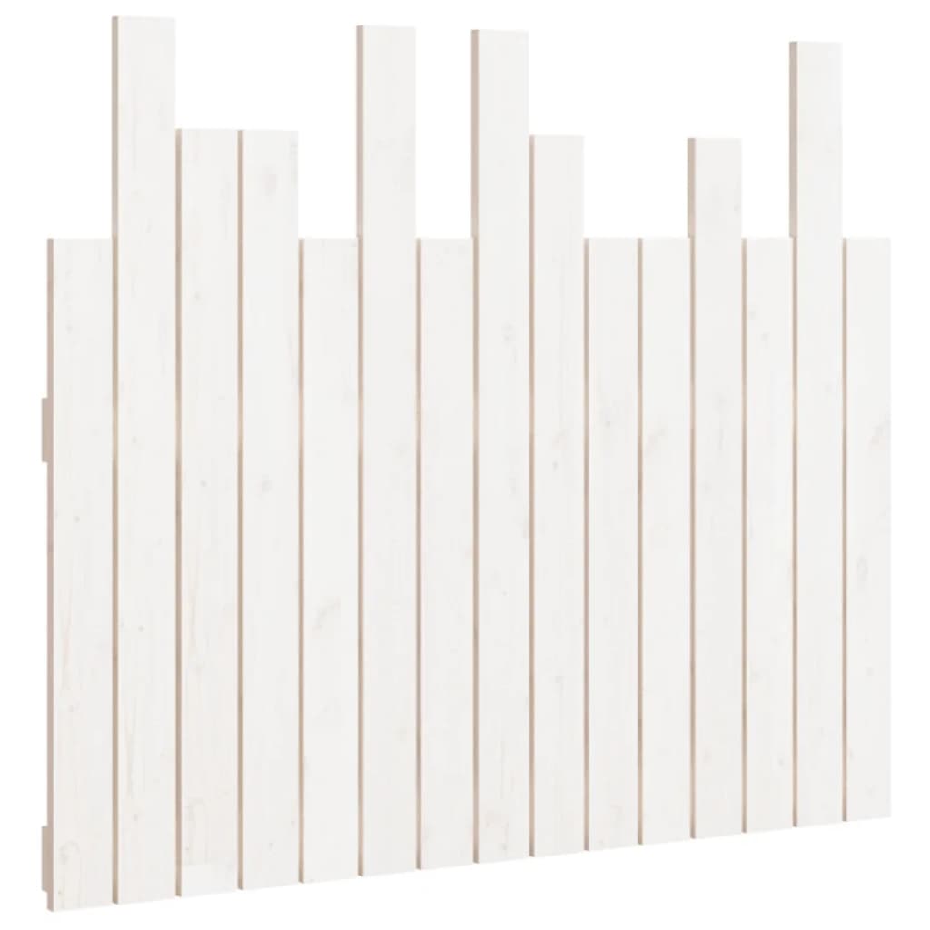 Tăblie de pat pentru perete, alb, 95,5x3x80 cm, lemn masiv pin GartenMobel Dekor