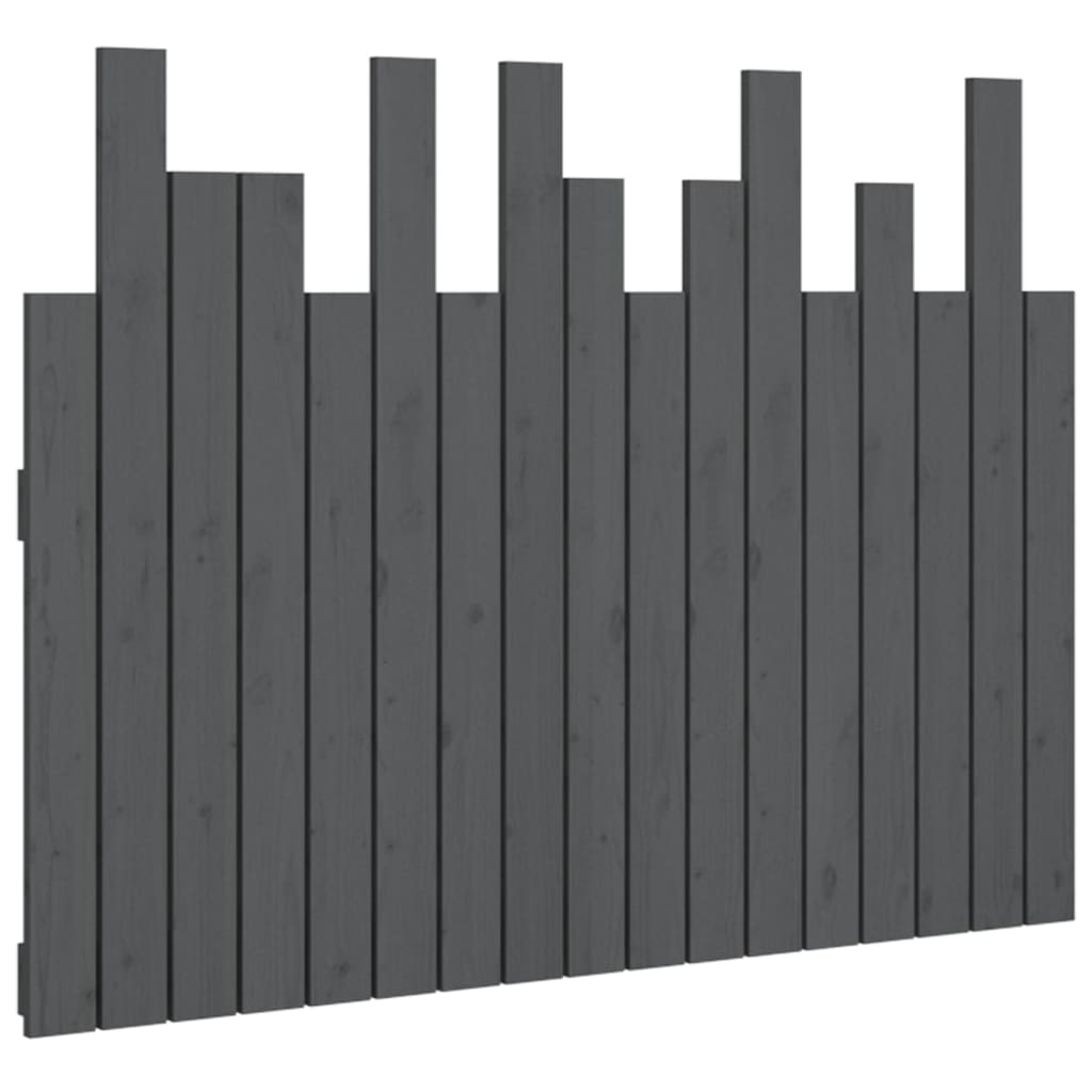 Tăblie de pat pentru perete, gri, 108x3x80 cm, lemn masiv pin GartenMobel Dekor