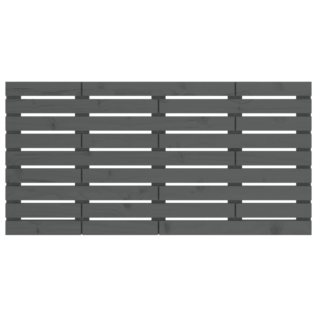 Tăblie de pat pentru perete, gri, 141x3x63 cm, lemn masiv pin GartenMobel Dekor