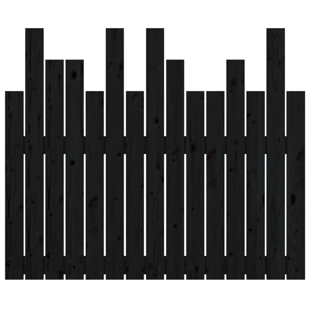 Tăblie de pat pentru perete, negru, 95,5x3x80 cm lemn masiv pin GartenMobel Dekor