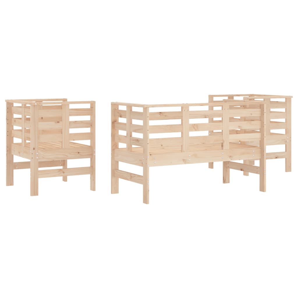 Set mobilier de grădină, 3 piese, lemn masiv de pin GartenMobel Dekor