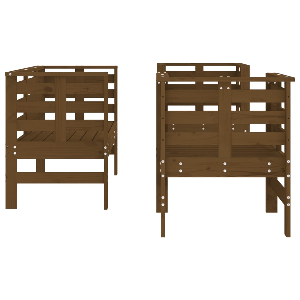 Set mobilier de grădină, 3 piese, maro miere, lemn masiv de pin GartenMobel Dekor