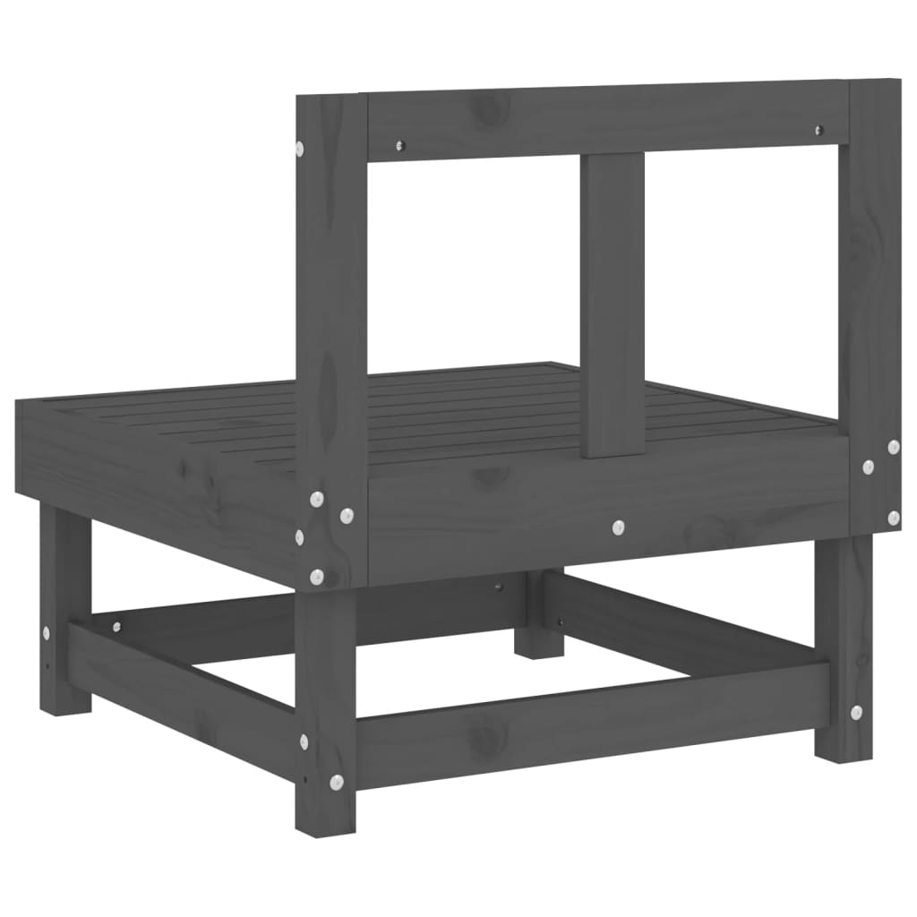 Canapele de mijloc pentru grădină, gri, lemn masiv pin GartenMobel Dekor